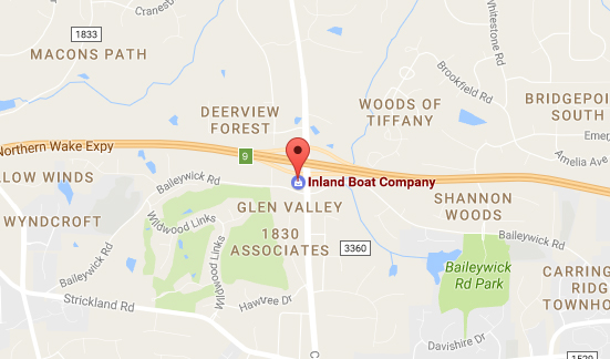 Go to inlandboatcompany.com (map-and-directions-dealership--raleighhours subpage)